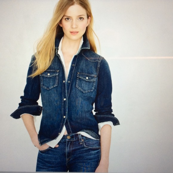 J Crew Denim Western Shirt