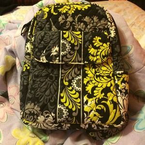 Vera Bradley Mini Backpack & Pink Necklace Bundle