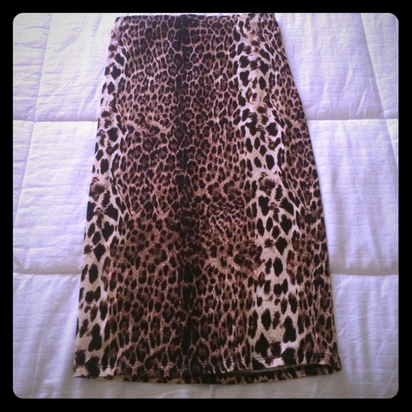 Cheetah Print Pencil Skirt