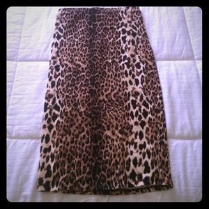 Cheetah Print Pencil Skirt