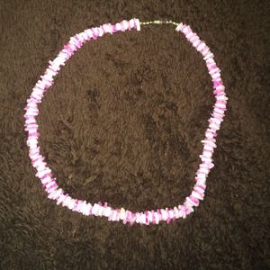 pink shell necklace