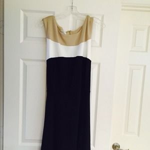 Dress, color block women's cute dress.