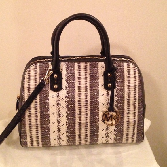 Michael Kors MK signature satchel python snake