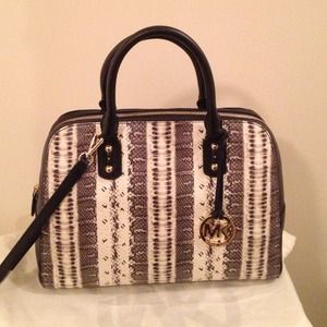 Michael Kors MK signature satchel python snake