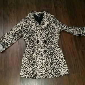 NWOT cheetah rain coat.