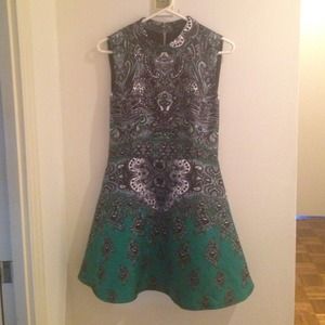 Baroque Emerald Green Dress