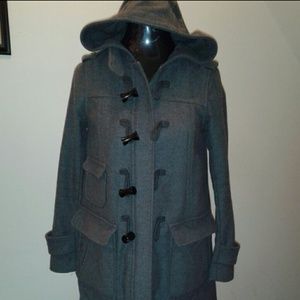 Wool blend toggle button coat