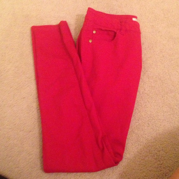 Love Fire red skinny jeans