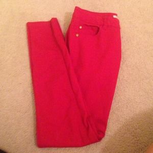 Love Fire red skinny jeans