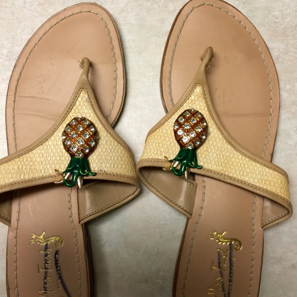 Miss Trish for Target Pineapple Beige Flip Flops