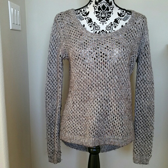 Splendid Sweaters - 💫HP 1.13💫 metallic gold silver knitted sweater