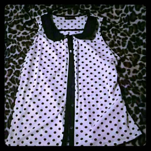 White & black Polka dot shirt