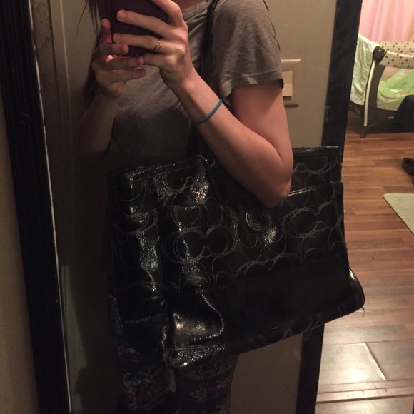 More photos of the Coach leather diaper bag✨ - Picture 2 of 4