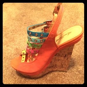 Colorful Platform Wedges