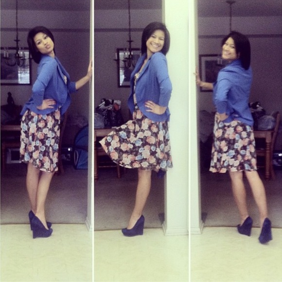 Floral Dress and Blue Blazer Bundle