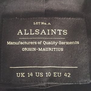 All Saints Jackets & Coats - All Saints leather motorcycle jacket All Saints Jackets & Coats - All Saints leather motorcycle jacket
