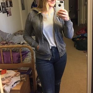 Grey Velour Juicy Couture Jacket