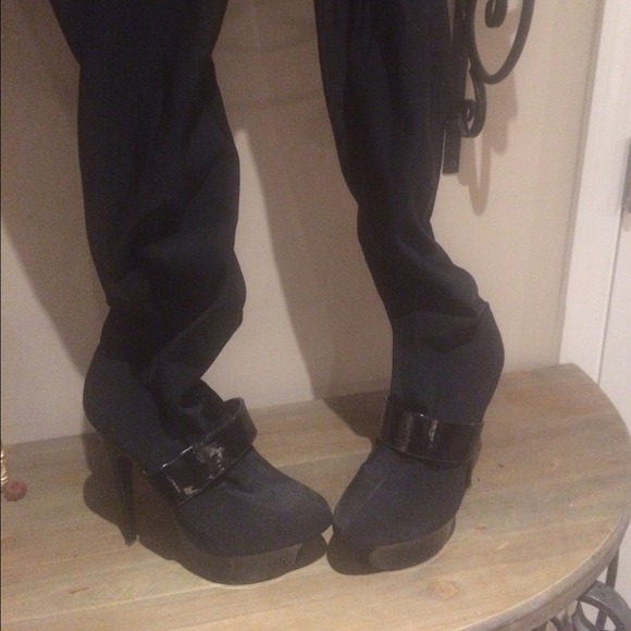 Thigh high black boots