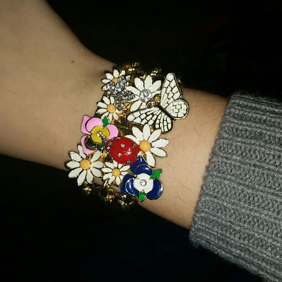 European gold collage bracelet