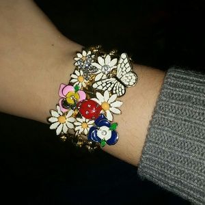 European gold collage bracelet