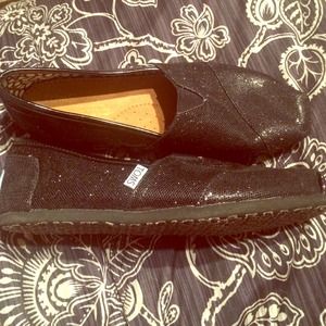 Glitter Black Toms