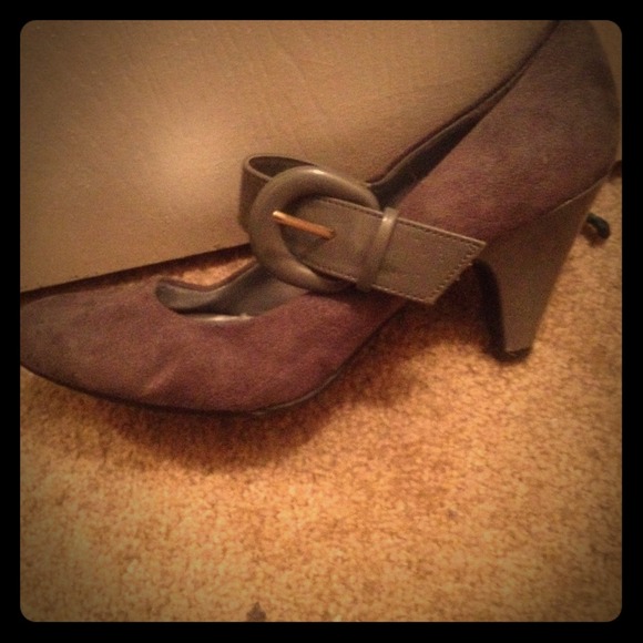 Grey suede Mary Janes size 9.5