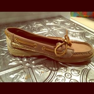Carmel sparkle Sperrys. Hardly worn
