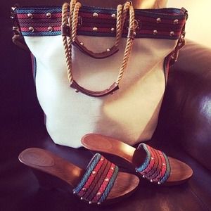AUTHENTIC Gucci Hobo bag and Gucci Wooden Sandal