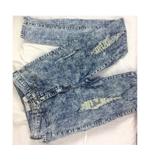 Necessary Clothing High Wasted Distressed Jeans