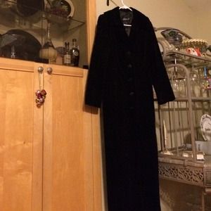 Arden B long black dress coat