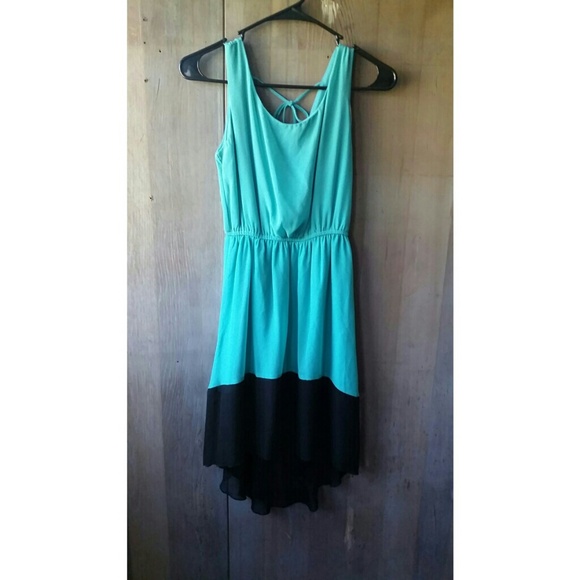 NWOT Teal and black dress