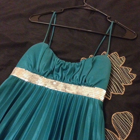 💘💙Short blue prom dress