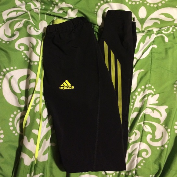 Neon Striped Adidas Running Tights
