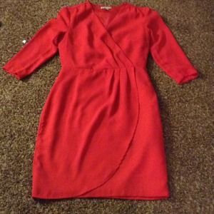 Pink kneel length dress