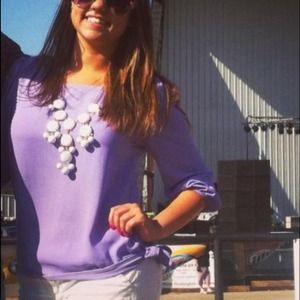 Lavender top with side tie