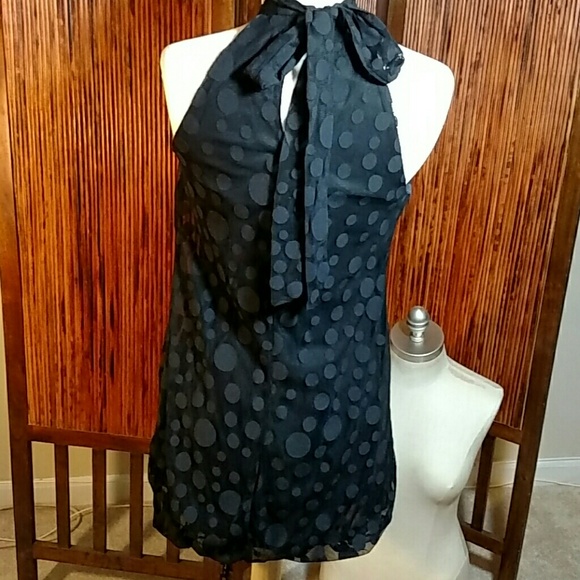 Sleeveless Polka Dot Balloon Dress - Picture 2 of 3
