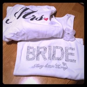 MRS. Hoodie and bride tank.