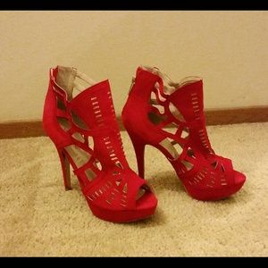 Gorgeous Red Cut-out Platforms