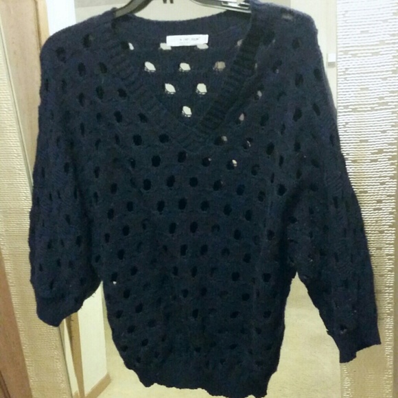 Blue Cut Out Sweater