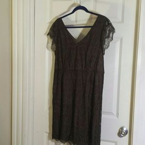Fossil lace overlay dress