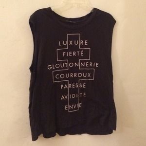 black 7 deadly sins (in French) shirt