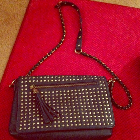 Wilsons leathers Navy Gold Studded Purse