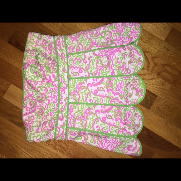 Lilly Pulitzer PREPPY scalloped strapless top- 4