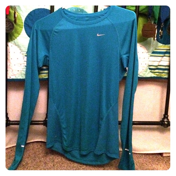 Nike Dri-Fit long sleeve shirt (turquoise)