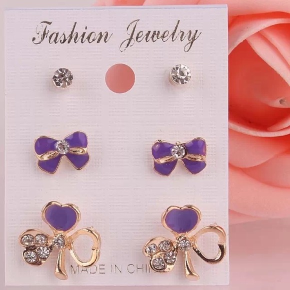 Jewelry - Purple Gold Filled Earring Set