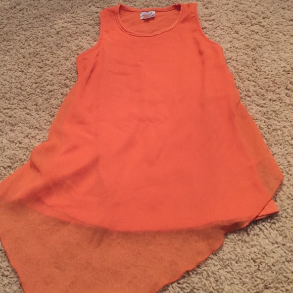Orange youth tank