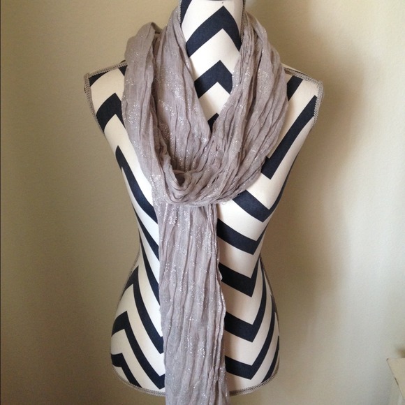 Silver sparkly scarf
