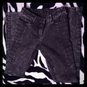 Moto zipper skinny jeans