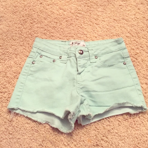 Mint youth jean shorts