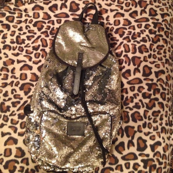 Victoria's Secret Gold Backpack